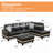 Rilan 103.5'' Faux Leather Sofa & Chaise-240499477-240499498
