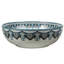 Lavabo vasque rond en céramique artistique 16 po - Lavabo brillant au-dessus du comptoir avec motif imprimé inspiré de la main-120925186