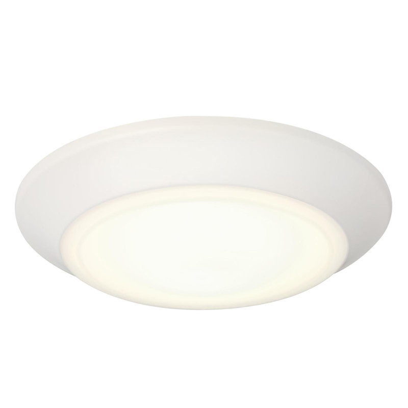 Makira Flush Mount, White, 1" H x 6" W x 6" D