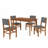 5-Piece Rectangle Wooden Dining Table Set