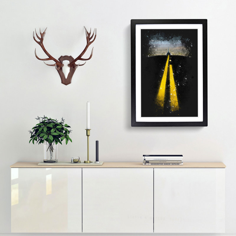Horizon Of Nevada Paint Splash - Picture Frame Graphic Art, Black Framed, 45cm H x 33cm W x 2cm D