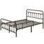 Metal Bed Frame with Vintage Headboard-435665681-419180860