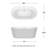 Carissa 60'' x 32'' Soaking Acrylic Bathtub-23113228