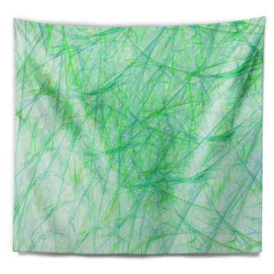 Tapisserie abstraite veines de marbre vert clair