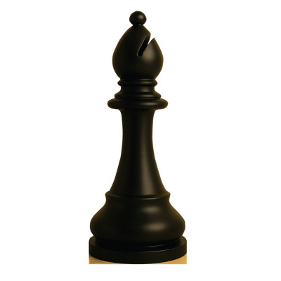 Chess Bishop - noir