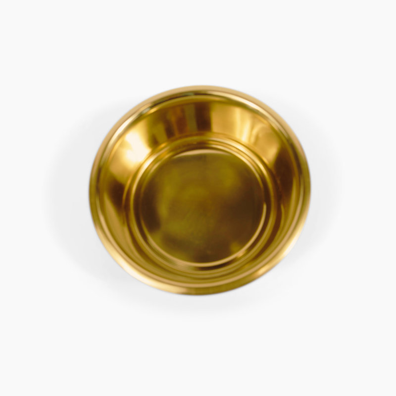 Single Bowl Elevated Feeder with Bowl, Gold, Smoke Grey