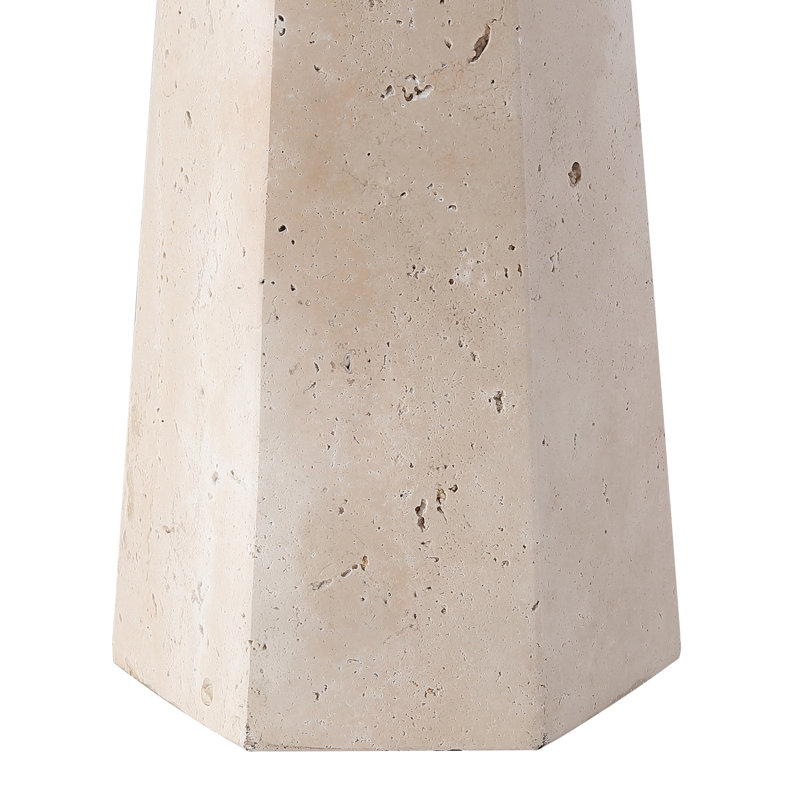 Lampe de table en travertin Bevans, Travertine