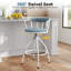 Swivel Upholstered Counter Stool with Metal Frame