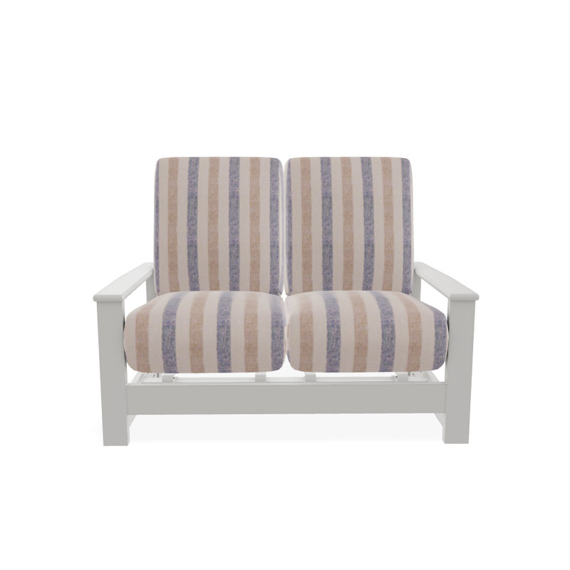 Leeward 56.5'' Wide Loveseat with Cushions, Wren, Snow