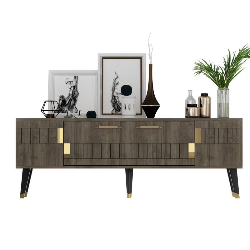 Fechteler 2 Piece Coffee Table Set, Brown/Black