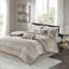 Édredon en chenille 7 pièces Taupe Luxury