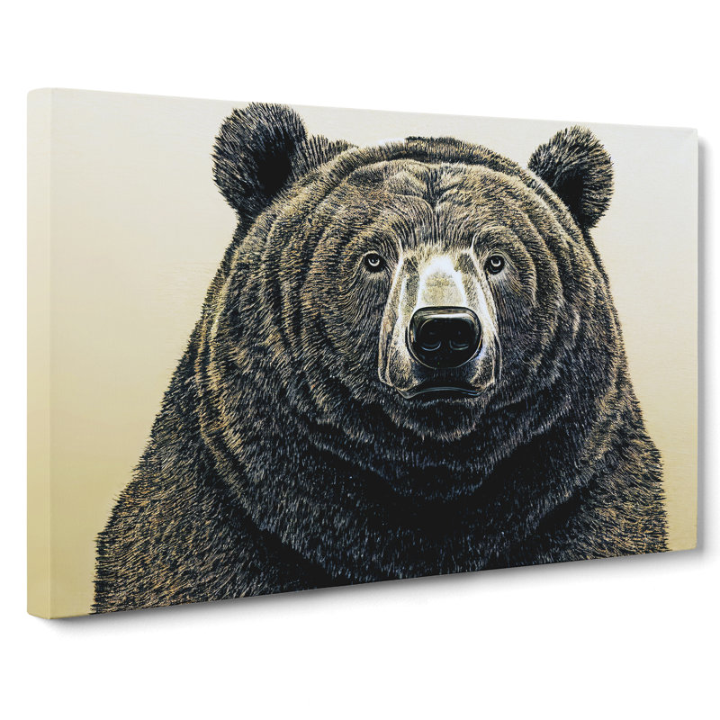 Outstanding Bear - Wrapped Canvas Print, 35cm H x 50cm W x 3cm D