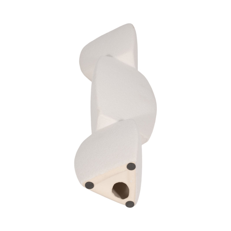 Candlestick Candle Holder, 12" H x 4" W x 4" D, White