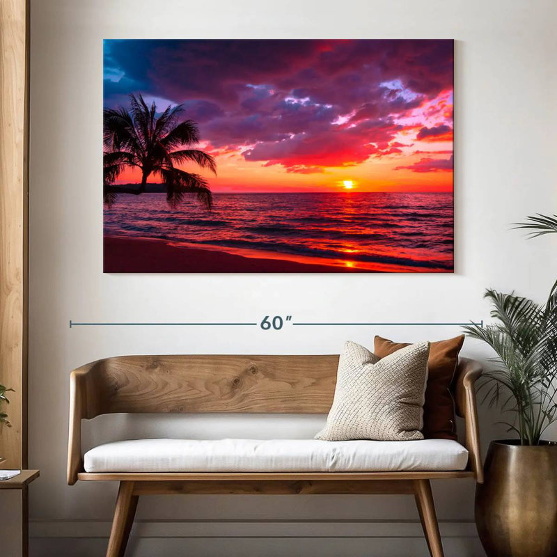 Gillard, coucher de soleil sur les nuages tropicaux, H 34 po x l 51 po