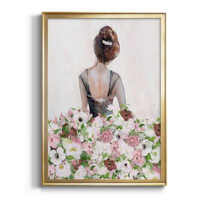 «Beautiful Floral Contemplation I», toile encadrée de qualité supérieure - prête à être accrochée