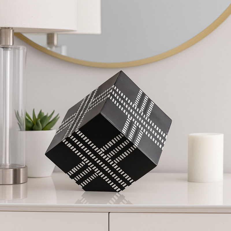 Cube à rayures striées Modern