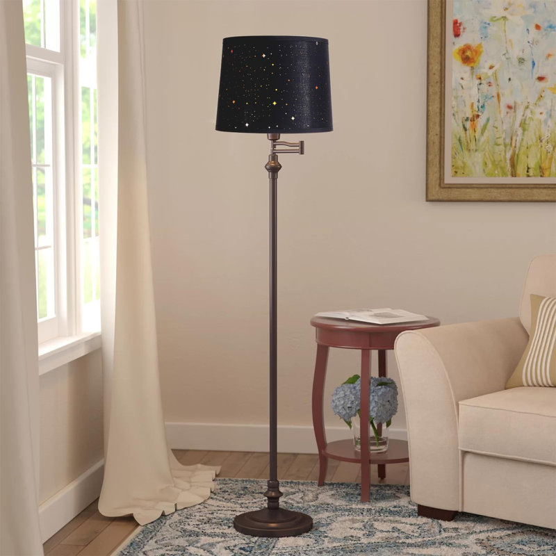 Ensemble d'abat-jour cylindrique en forme d'étoile noire, abat-jour en tissu 11,4 po x 13 po x 10 po avec conception en forme d'araignée pour lampes de table et sur pied, facile à assembler
