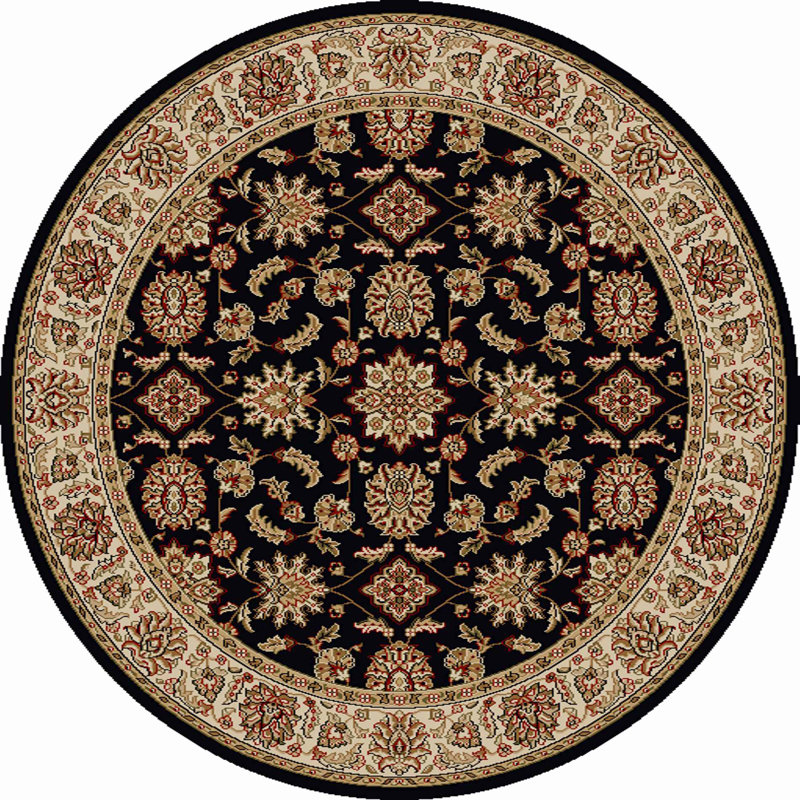 Tapis noir / ivoire Northgate, Rond 8 pi