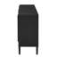 Buffet 4 portes en U de 59,8 po de long, avec placage en frêne massif et poignées cachées - idéal pour les espaces de vie principaux, un meuble télé, des lignes surélevées, une configuration simple (buffet noir distinctif pour le couloir)-34925578