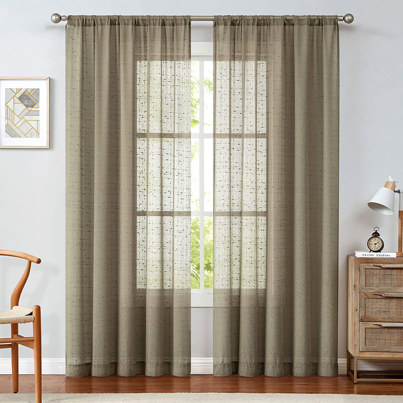 Voilage pour rideaux, l 52" x L 95", Taupe