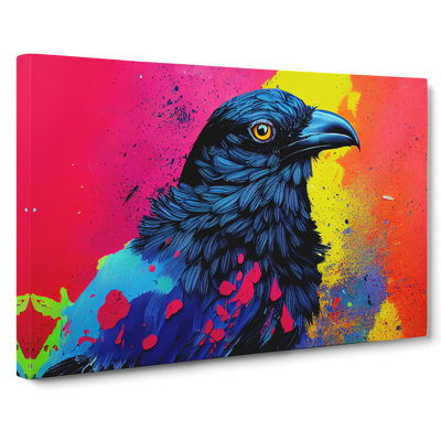 Raven Bird Splash Vol.4 Abstract - Wrapped Canvas