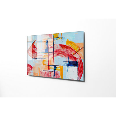 Superbe peinture murale en verre trempé 27,6 po x 39,4 po | 100% verre trempé, épaisseur: 0,16 pouce | Décoration élégante pour le salon ou le bureau, durable et facile à nettoyer, idée de cadeau parfaite