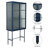 59.3 " W Steel China Cabinet-1353971945