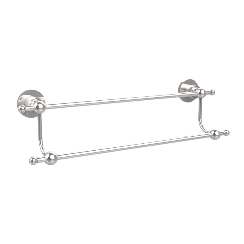 Barre à serviettes murale double lera, Chrome poli