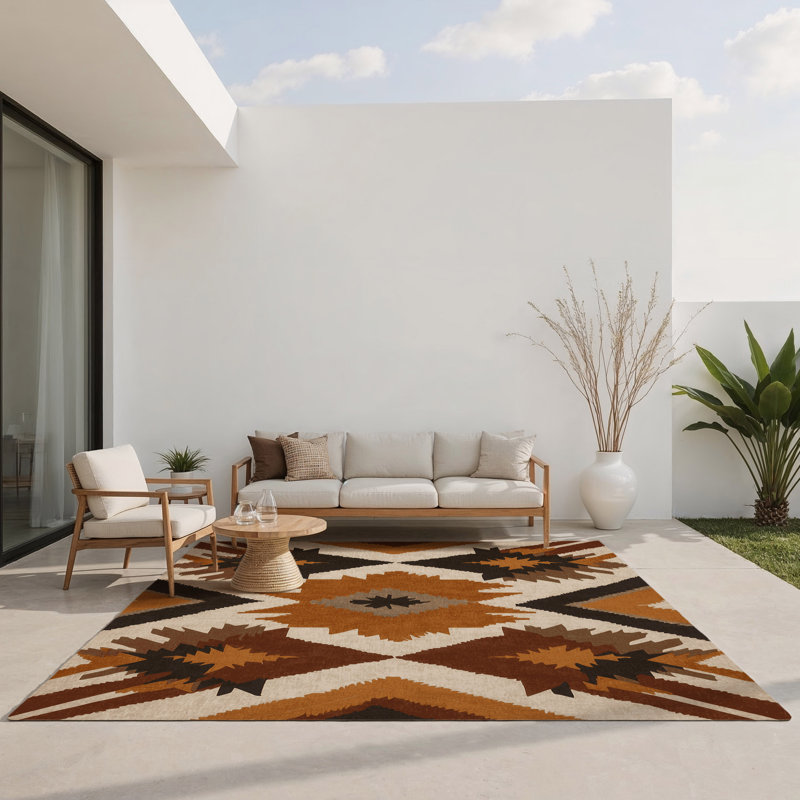 Ancient Arches Indoor And Outdoor Area Rug, Rectangle 8' x 10'