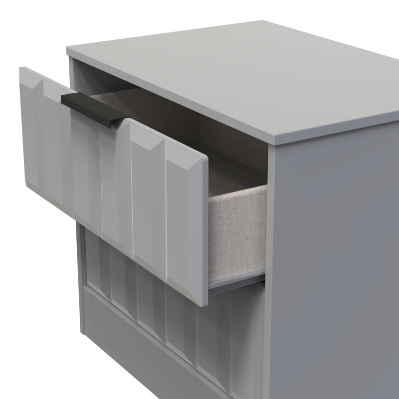 Besian 58cm W Manufactured Wood Bedside Table, Dusk Grey