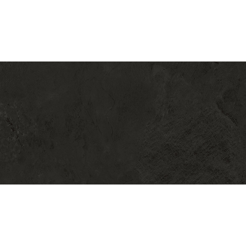 Carrelage de sol gris anthracite Slater, Noir