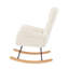Chaise haute berçante en tissu, avec support en métal et en bois massif pour un revêtement en tissu confortable et une combinaison stable