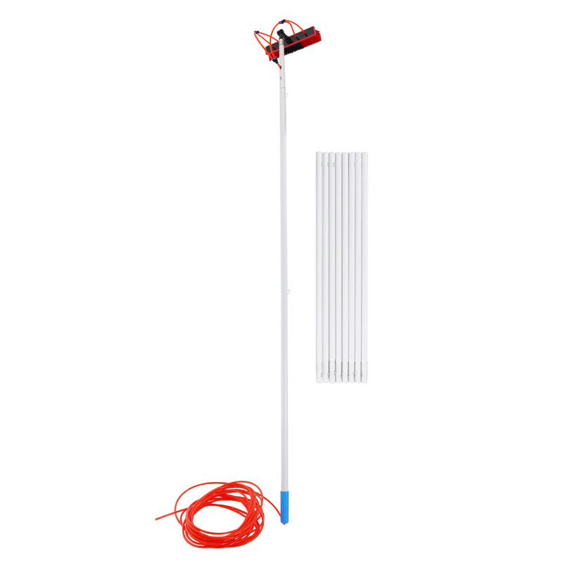 Adjustable Window Aluminum Cleaning Tool With Brush, 362.48" H x 13.78" W x 3.15" D