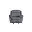 Fauteuil inclinable manuel en velours gris