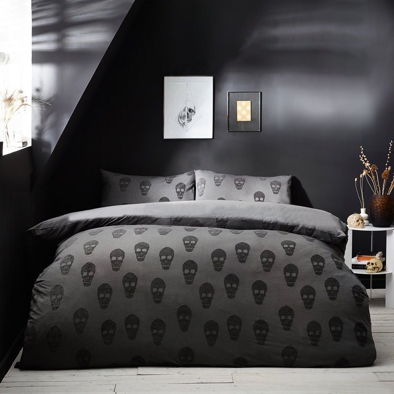 Cotton Abstract Duvet Cover Set with Pillowcases, Single - 1 Standard Pillowcase