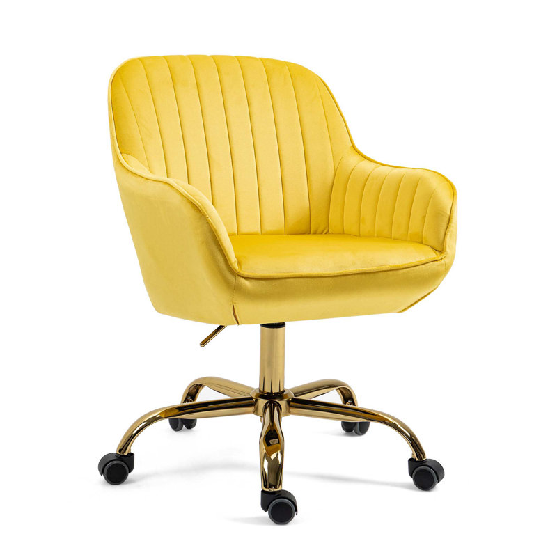Chaise avec accoudoirs en velours Emery Camyra