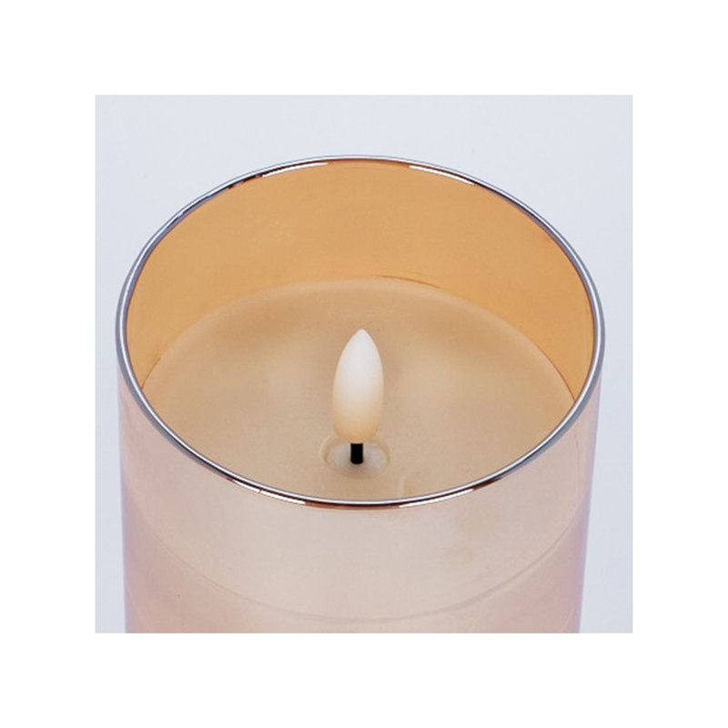 Flameless Jar Candle with Glass Holder