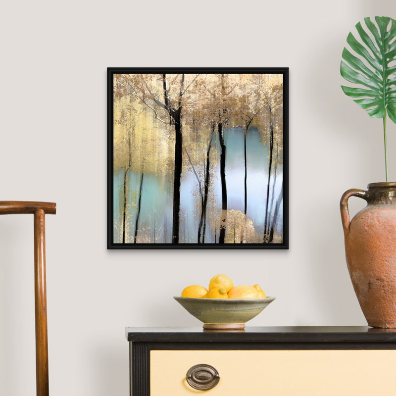 «Pastel Pond» par Alex Hanson - reproduction d'art sur toile, Toile avec cadre flottant noir, H 22 po x l 22 po x P 1,75 po