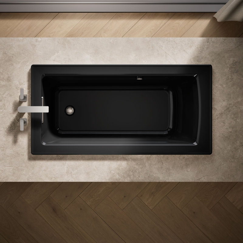 Archer® 60" x 30" Drop-in Air Acrylic Bathtub Heater Included, Black
