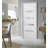 Quadro Frosted Glass Standard White Door with Installation Hardware Kit-50039541