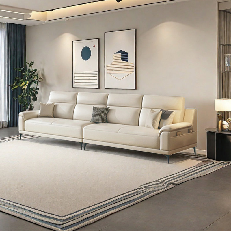 Canapé simple luxueux et léger, H 35,43 po x l 133,85 po x P 35,43 po