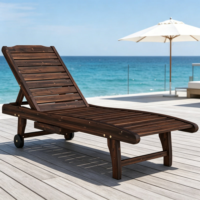 182cm Long Single Chaise, Carbonised finish