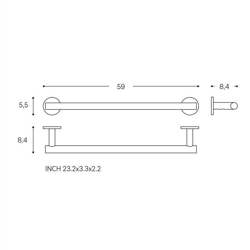 Alauda 59 cm L Towel Stand