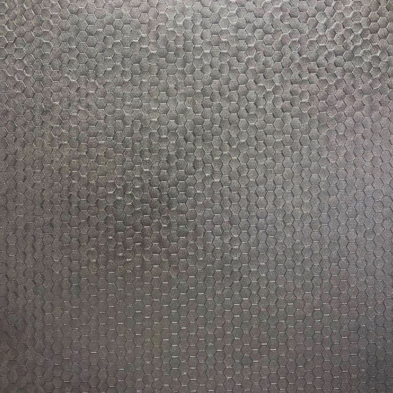 Rouleau de papier peint nid d'abeille en carbone 33 pi x l 20,5 po Julia, Étain