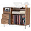 Support pour tourne-disque, peut contenir plus de 300 vinyles, console multimédia avec tablette de haut-parleur et 2 tiroirs, meuble télé à plateau tournant de 27,6 po pour le salon, la chambre à coucher, certains assemblages requis-650363186