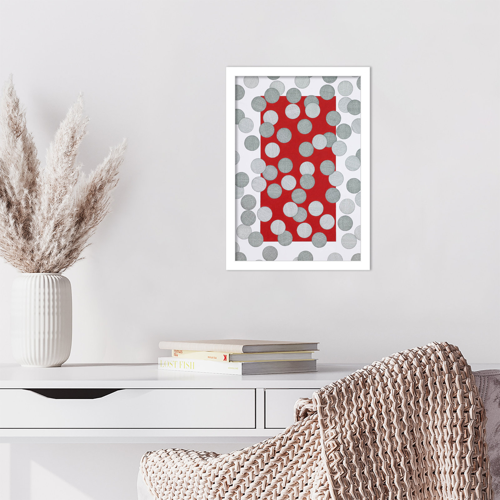 Over the Hills and Far Away Print, White, 17" H x 12" W x 1" D