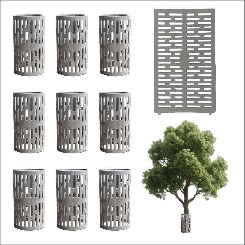 10 Piece Plants Tree Stem Protection, 34x20cm Plastic Tree Protection, Extendable Tree Stem Protection Plants Tree Protection Grating for Fruit Trees & Forest Plants