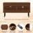 Mid Century Fluted TV Stand for 40" TV Console Table with  or 2 Hidden Compartments