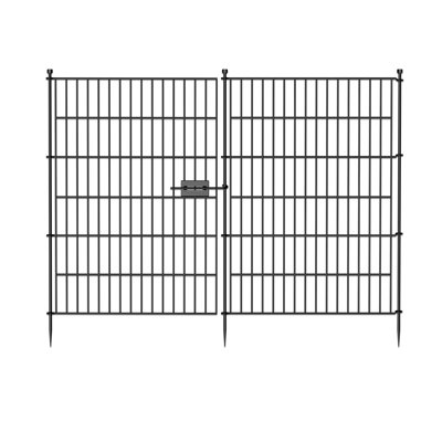 Clôture de jardin d'extérieur 40 po (H) x 23,6 pi (L) No Dig avec barrière pour cour