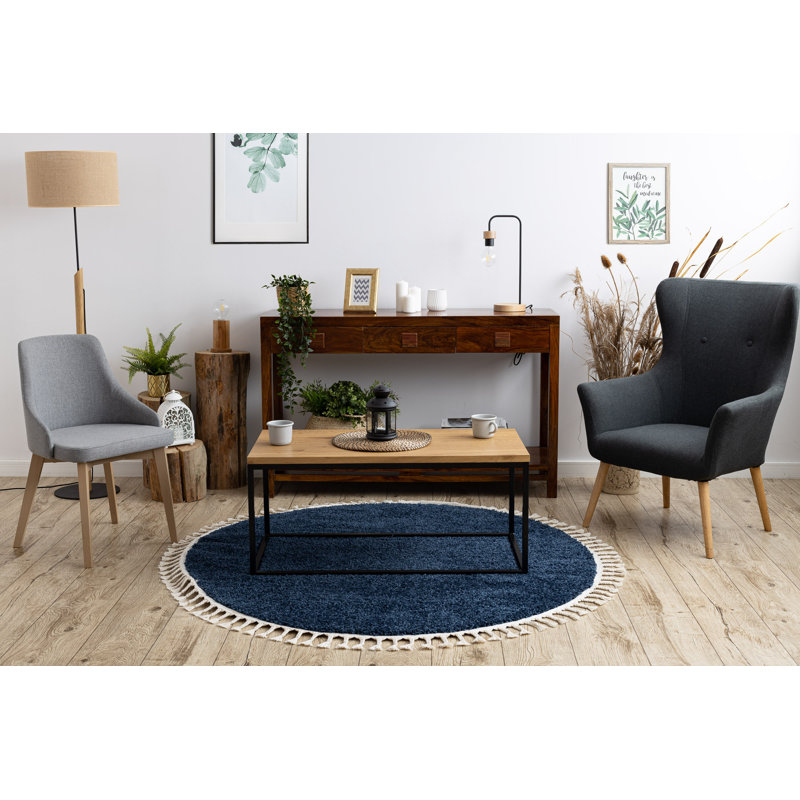 Round Willcox Solid Colour Area Rug, Round 160cm